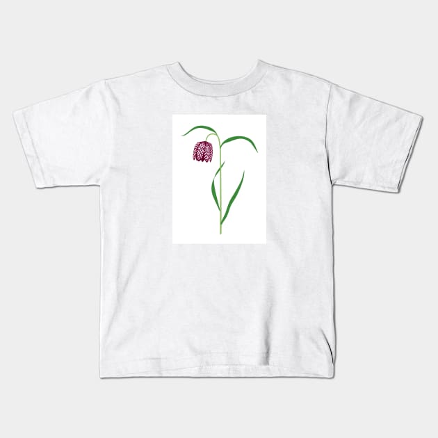 Snake's Head Fritillary Kids T-Shirt by Hayh0